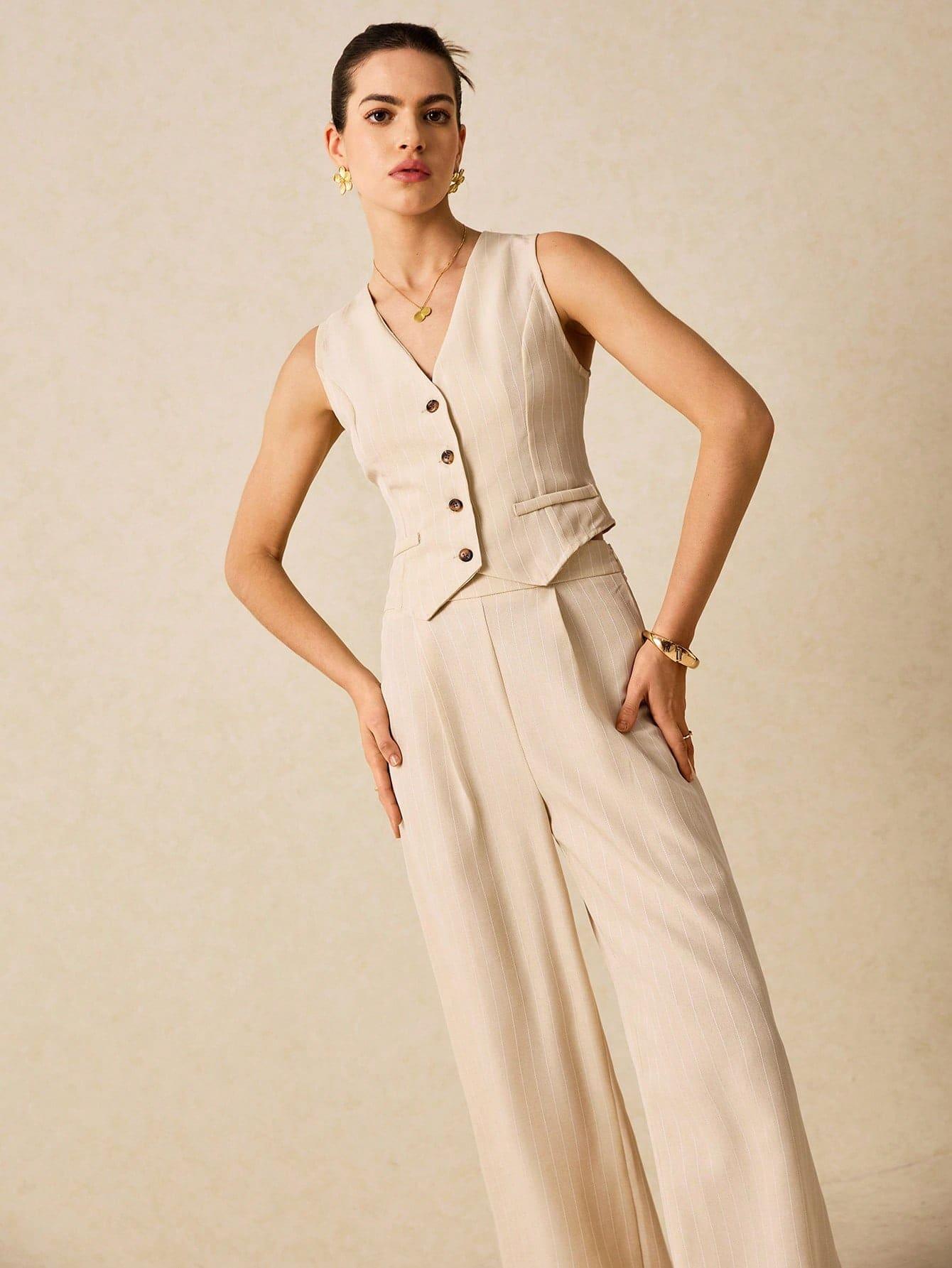 Poéselle Conjunto Feminino Listrado