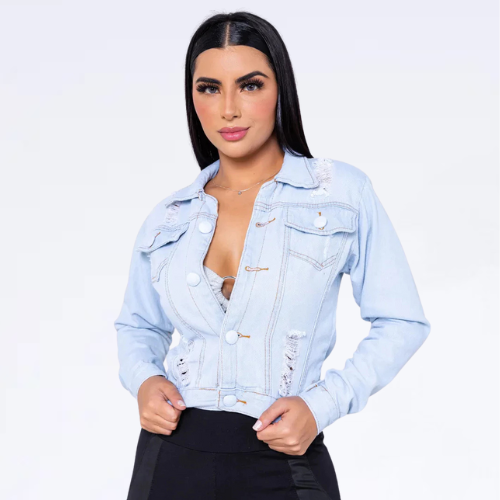 Jaqueta Jeans Feminina Premium | Estilo & Conforto