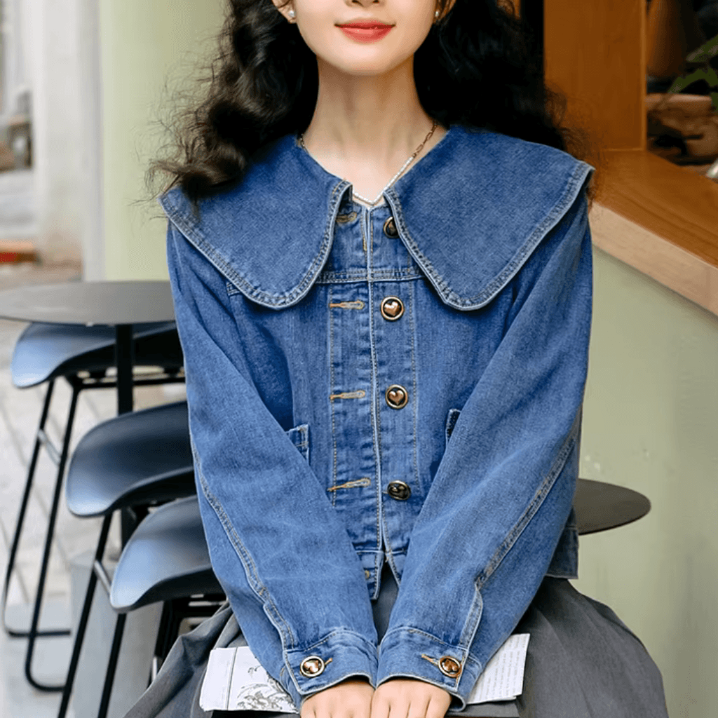 Jaqueta Feminina Jeans Colarinho