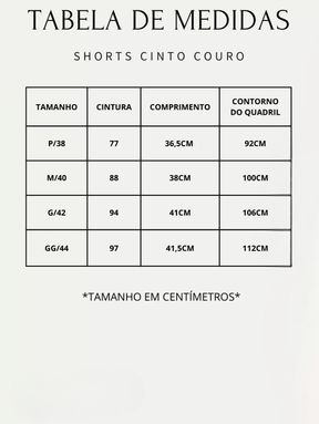 Short Feminino de Alfaiataria Cintura Alta Meia Coxa com Cinto