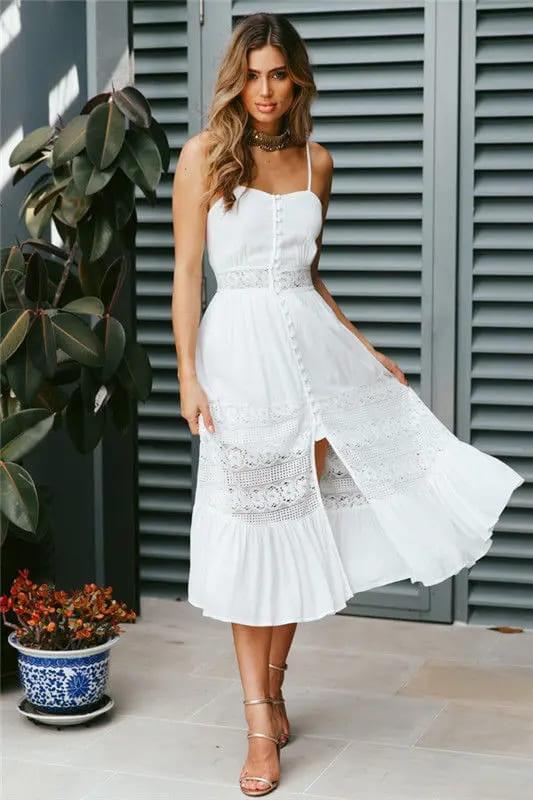 Vestido Feminino Elegante com Fenda Sofisticada