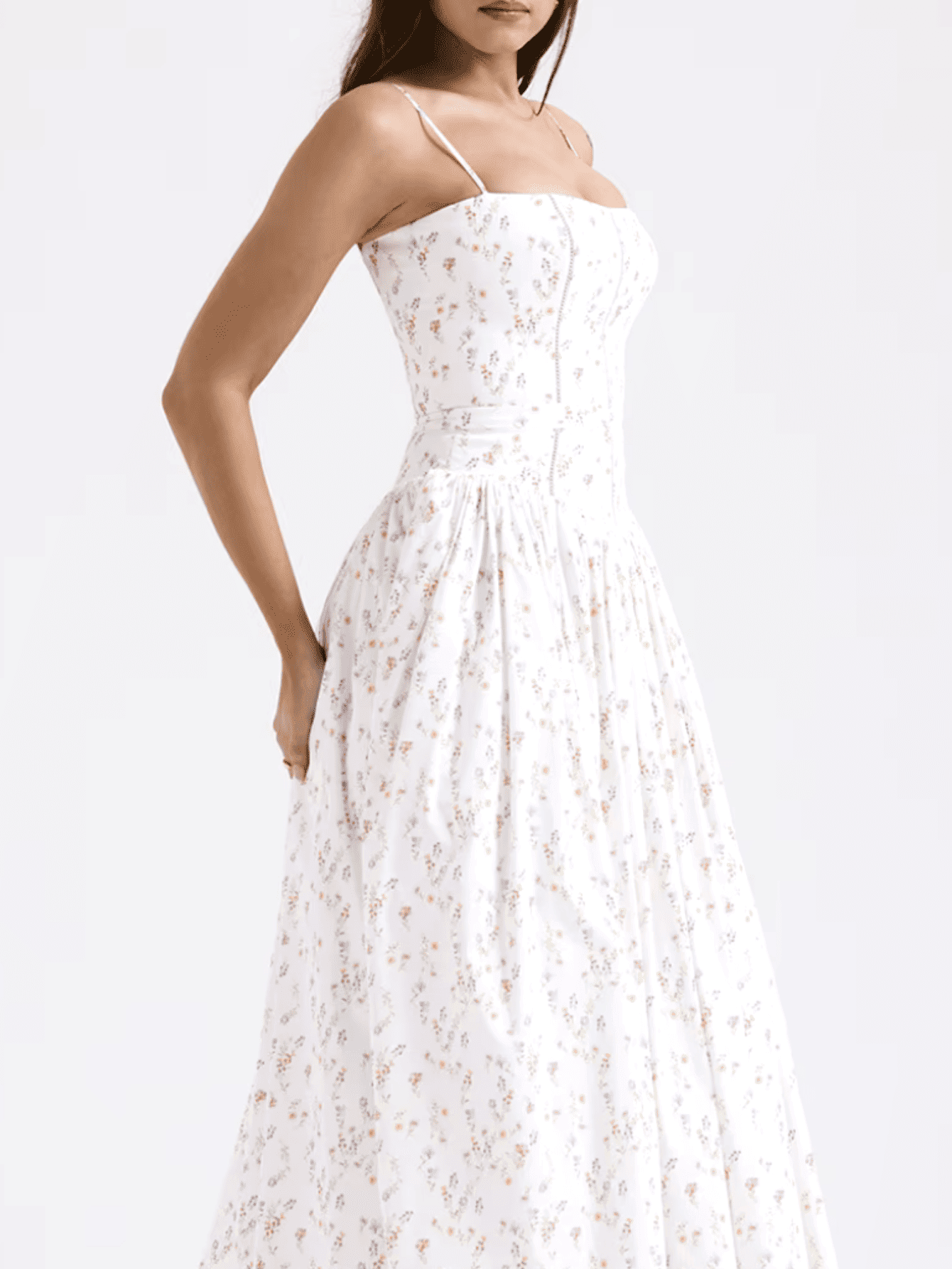 Vestido Midi Estampa Floral