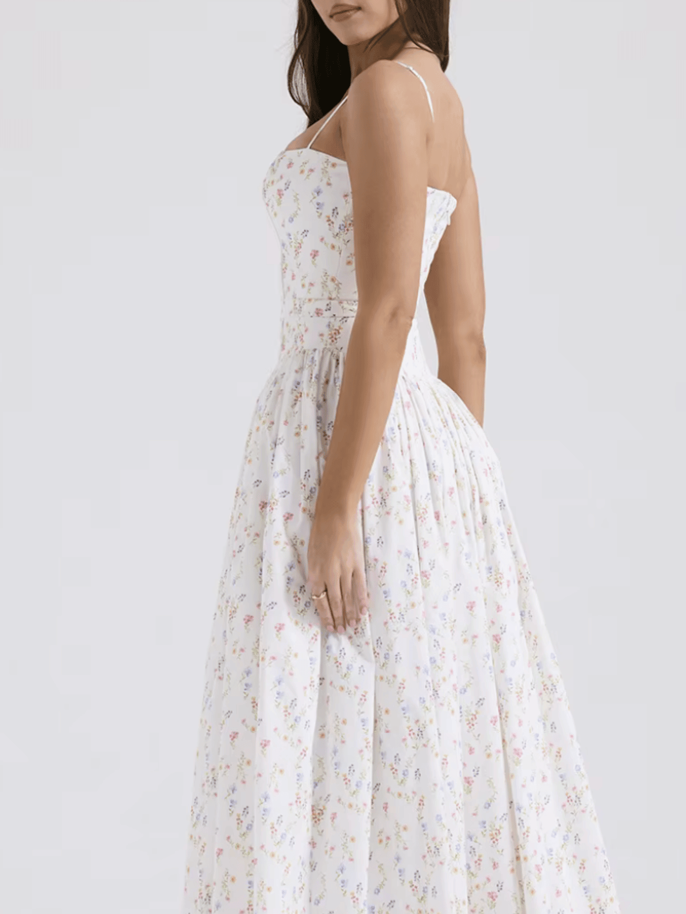 Vestido Midi Estampa Floral