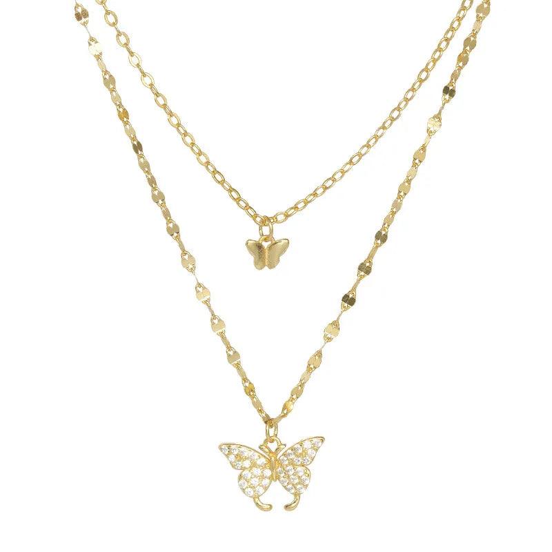 Colar Feminino Borboletas de Luxo