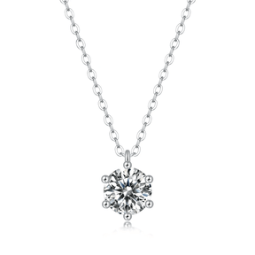 Colar Feminino de Prata Ponto de Luz Cravejado
